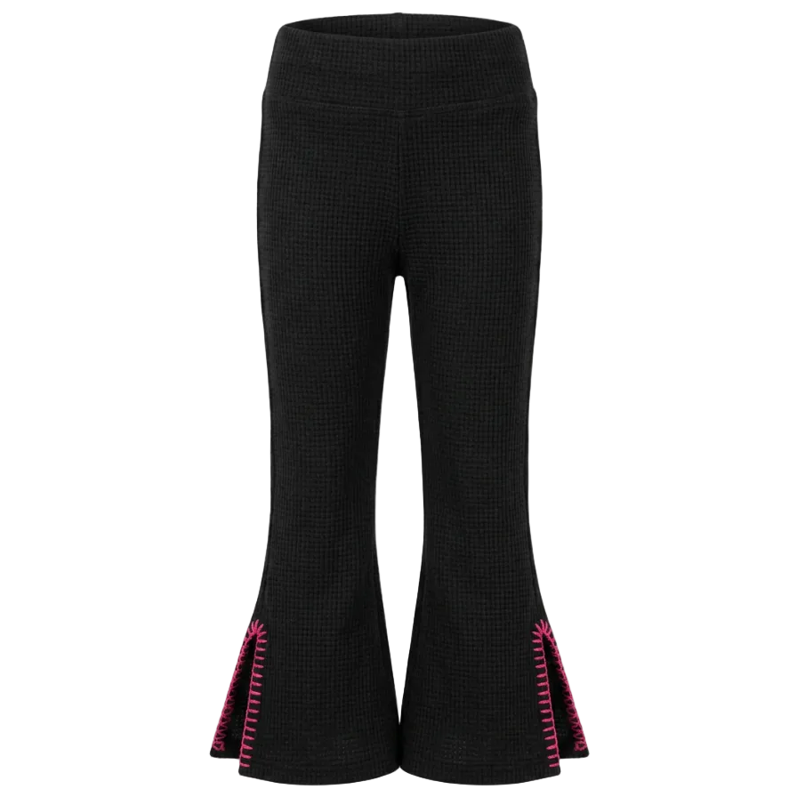 Whip Stitch Heart Thermal Flare Leggings