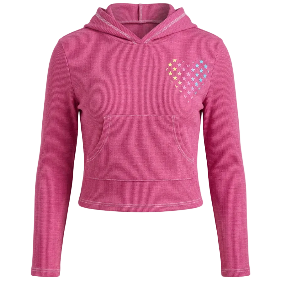 Ombre Heart Thermal Hoodie
