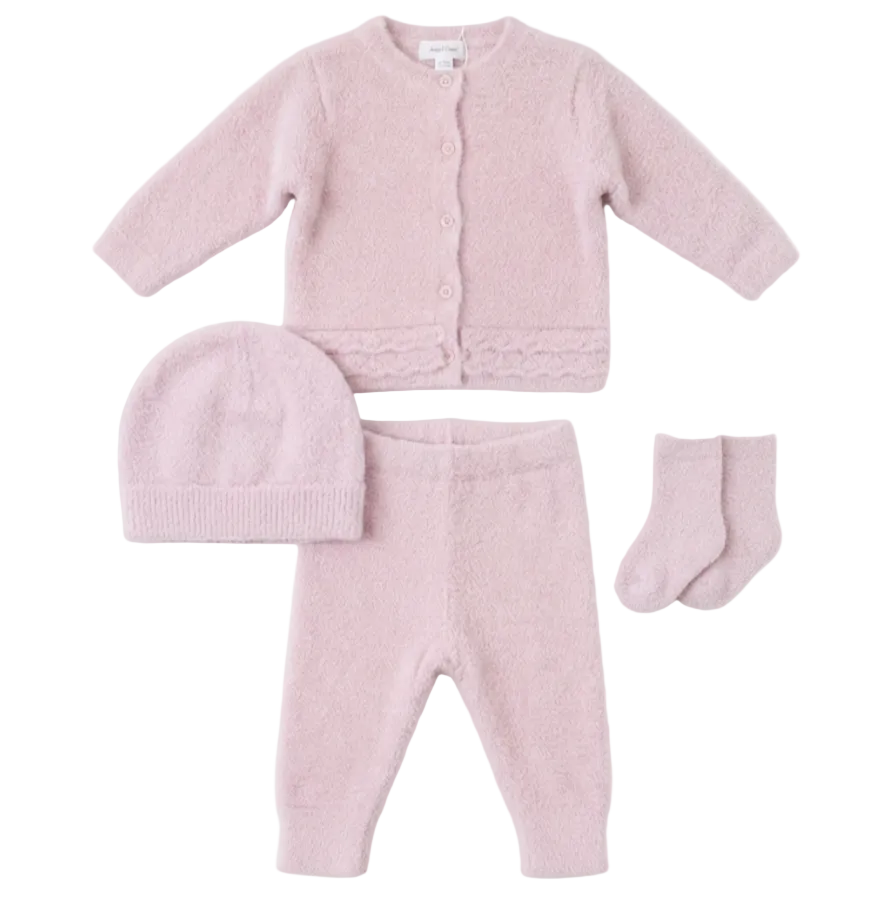 Blush Chenille Cardigan 4pc Set