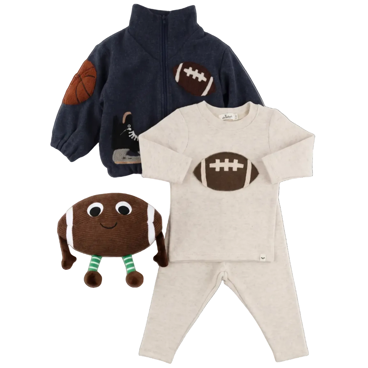 Chocolate Football 2pc Set