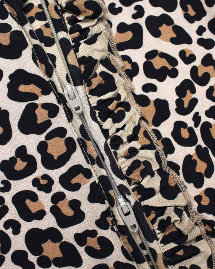 Kiara Ruffled "Leopard" Convertible Romper