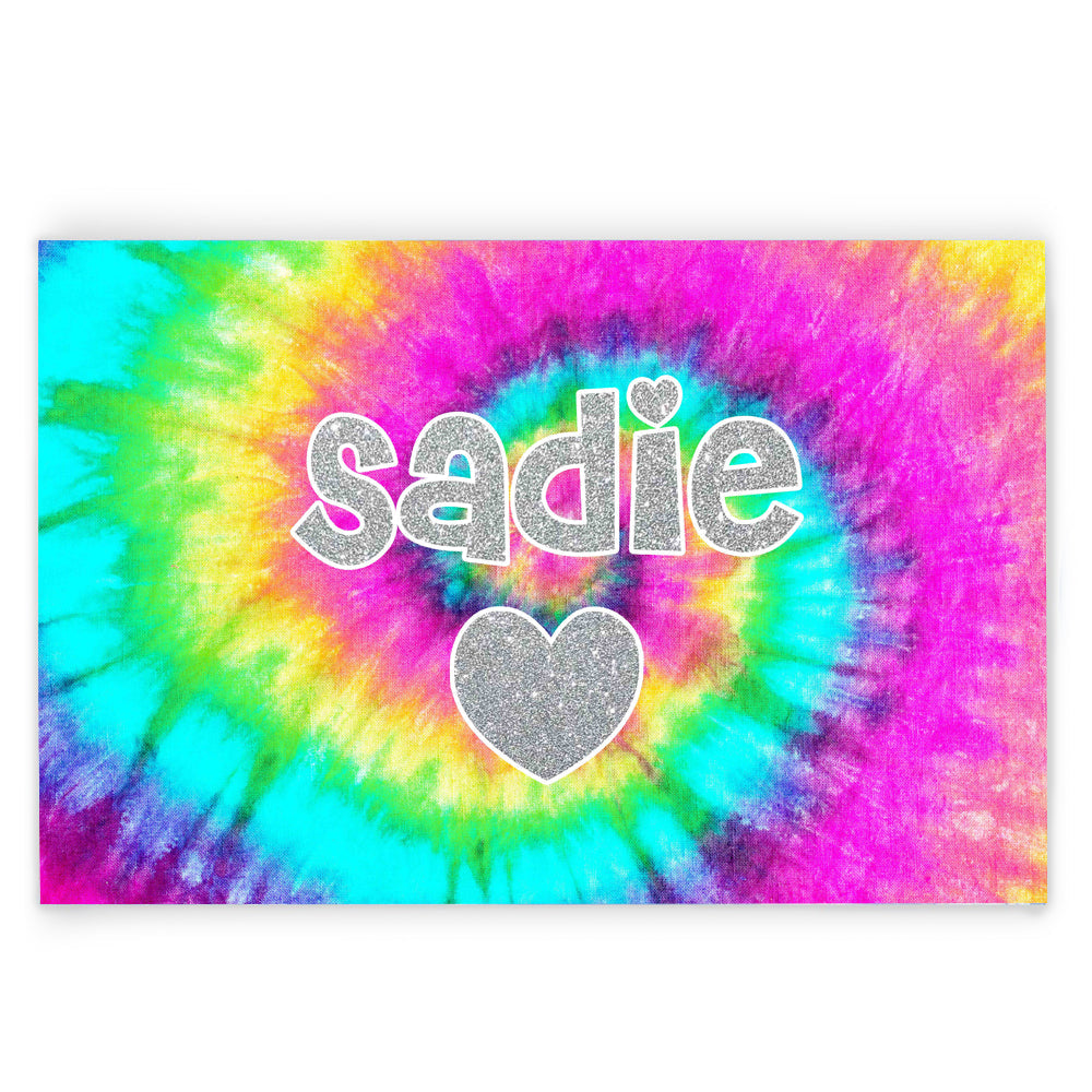 Personalized Rainbow Tie Dye Dishware