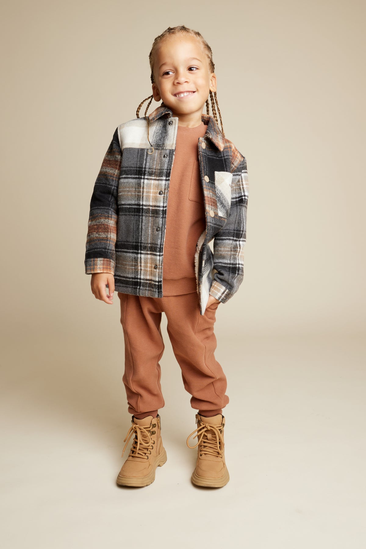 Copper Plaid Shacket