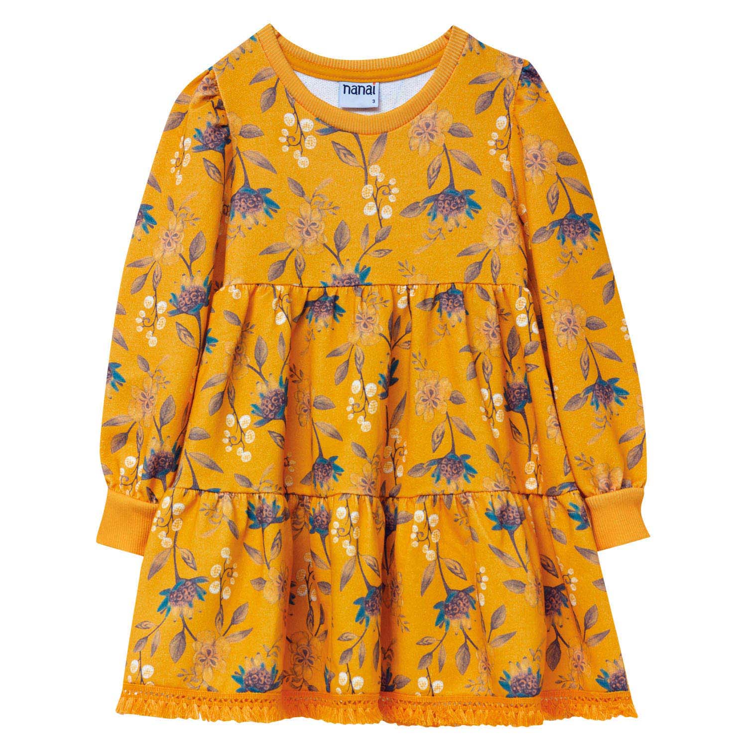 Marigold Floral Sweatshirt Dress