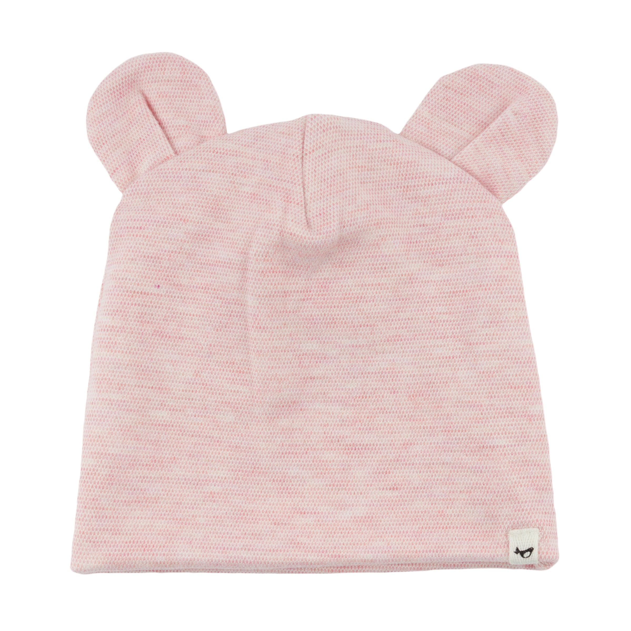 Pale Pink Honeycomb Bear Ear Hat