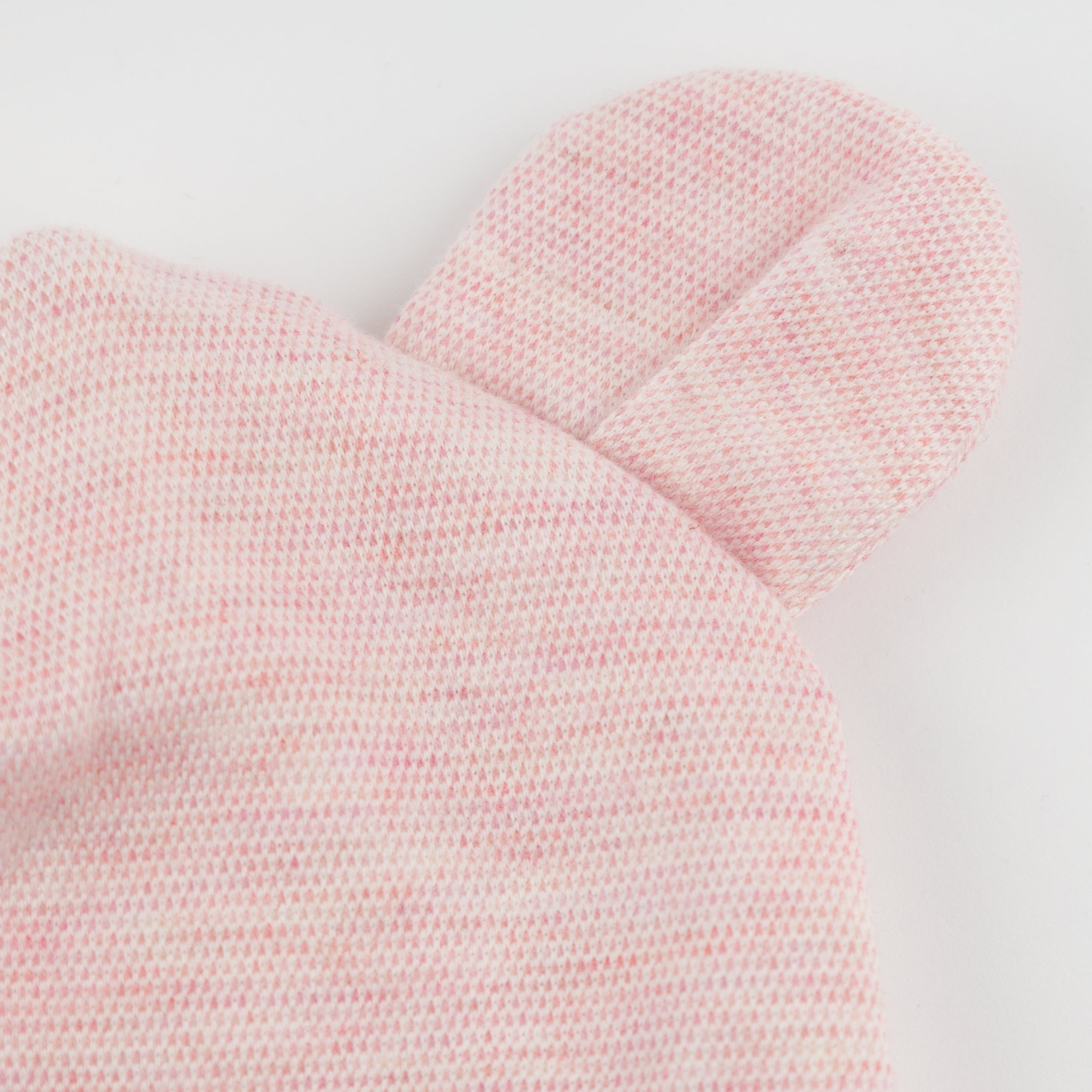 Pale Pink Honeycomb Bear Ear Hat