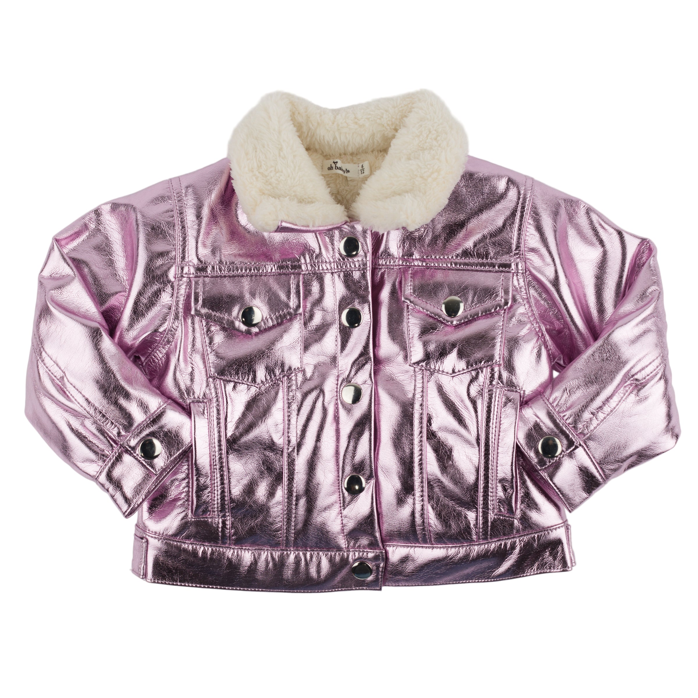 Big Smile Metallic Snowdrift Biker Jacket