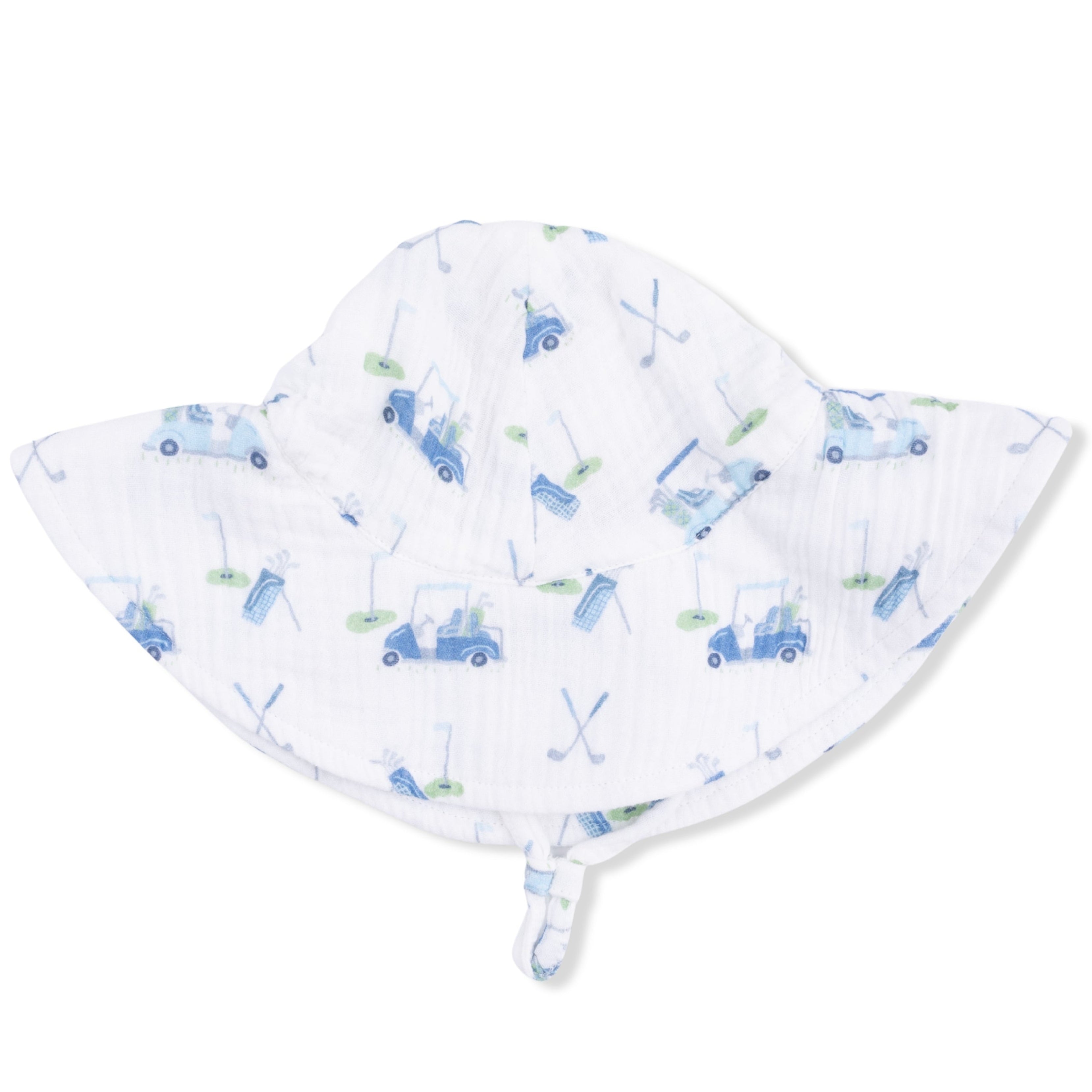 Baby Golf Carts Blue Wide Brim Sun Hat