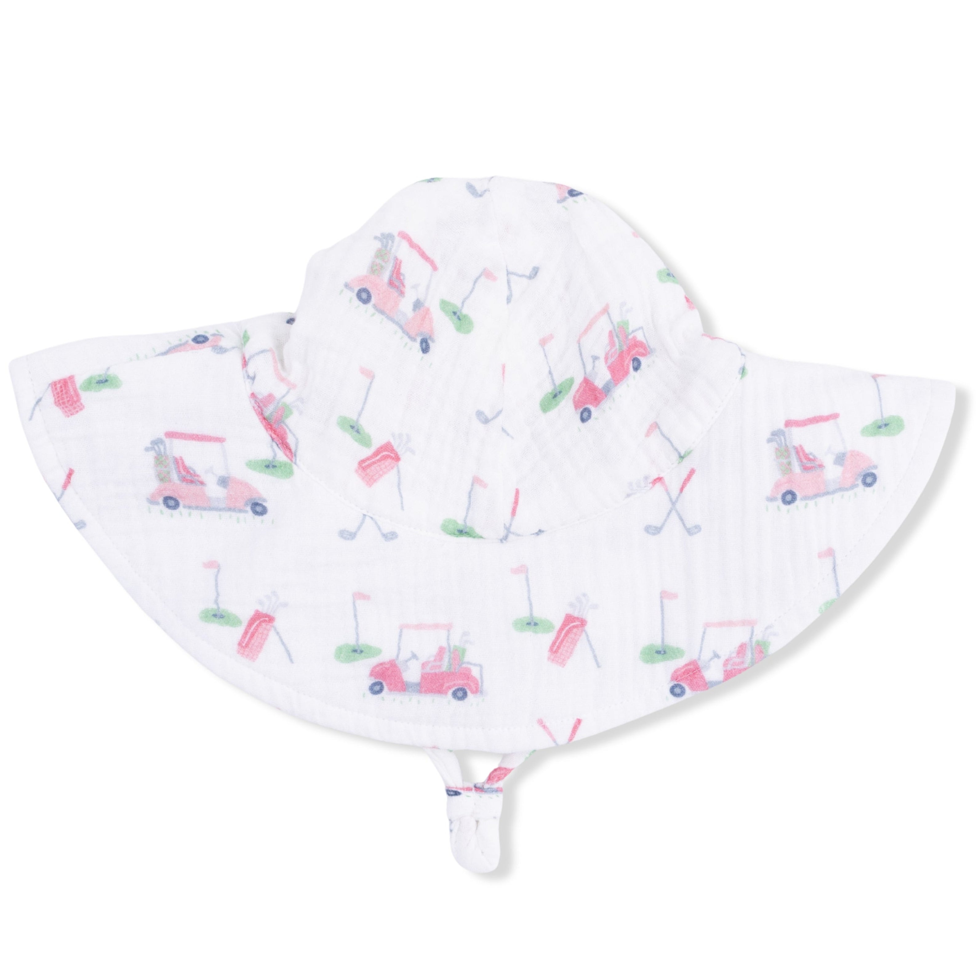 Baby Golf Carts Pink Wide Brim Sun Hat