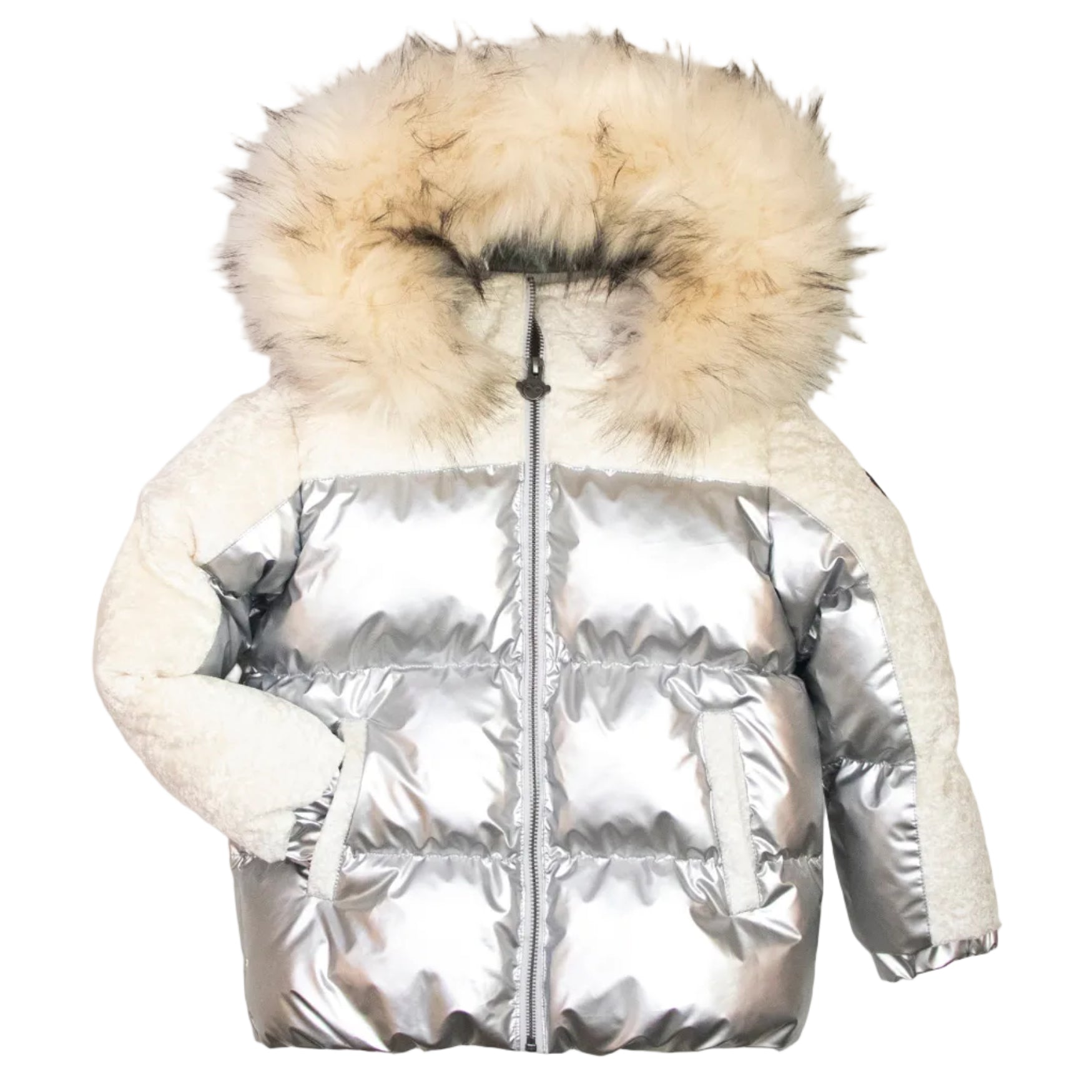 Mixed Media Puffer Coat