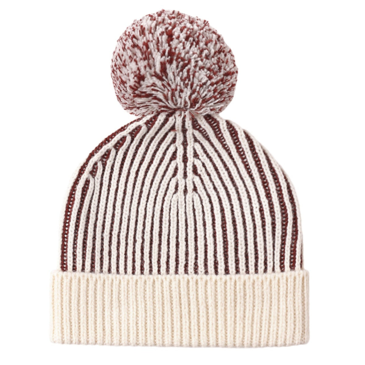 Black Cherry Stripe Beanie
