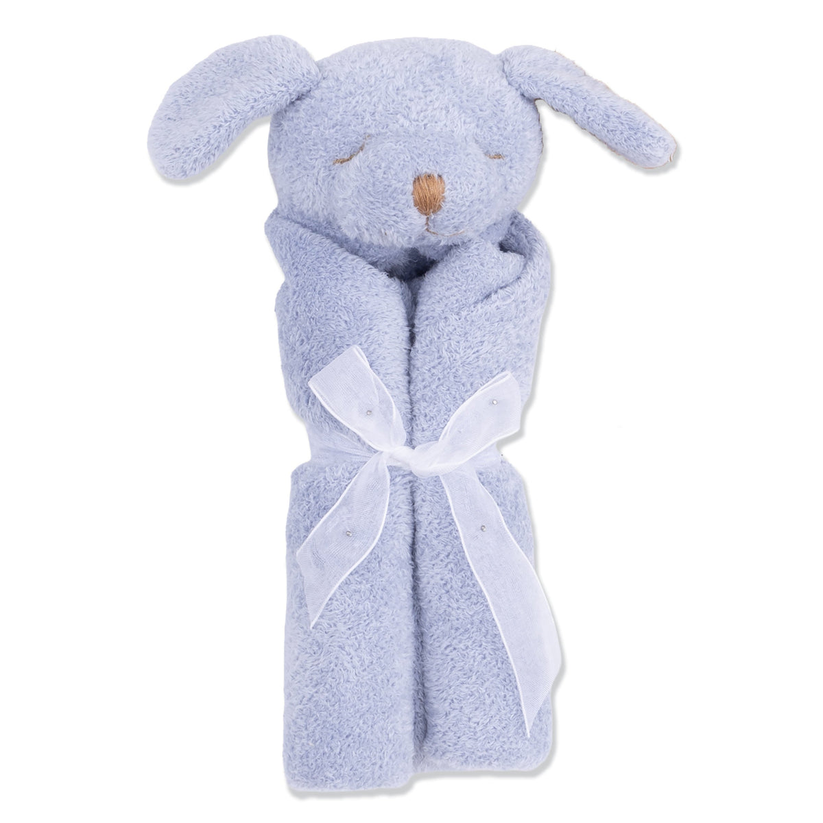Dusty Blue Puppy Lovey Blankie