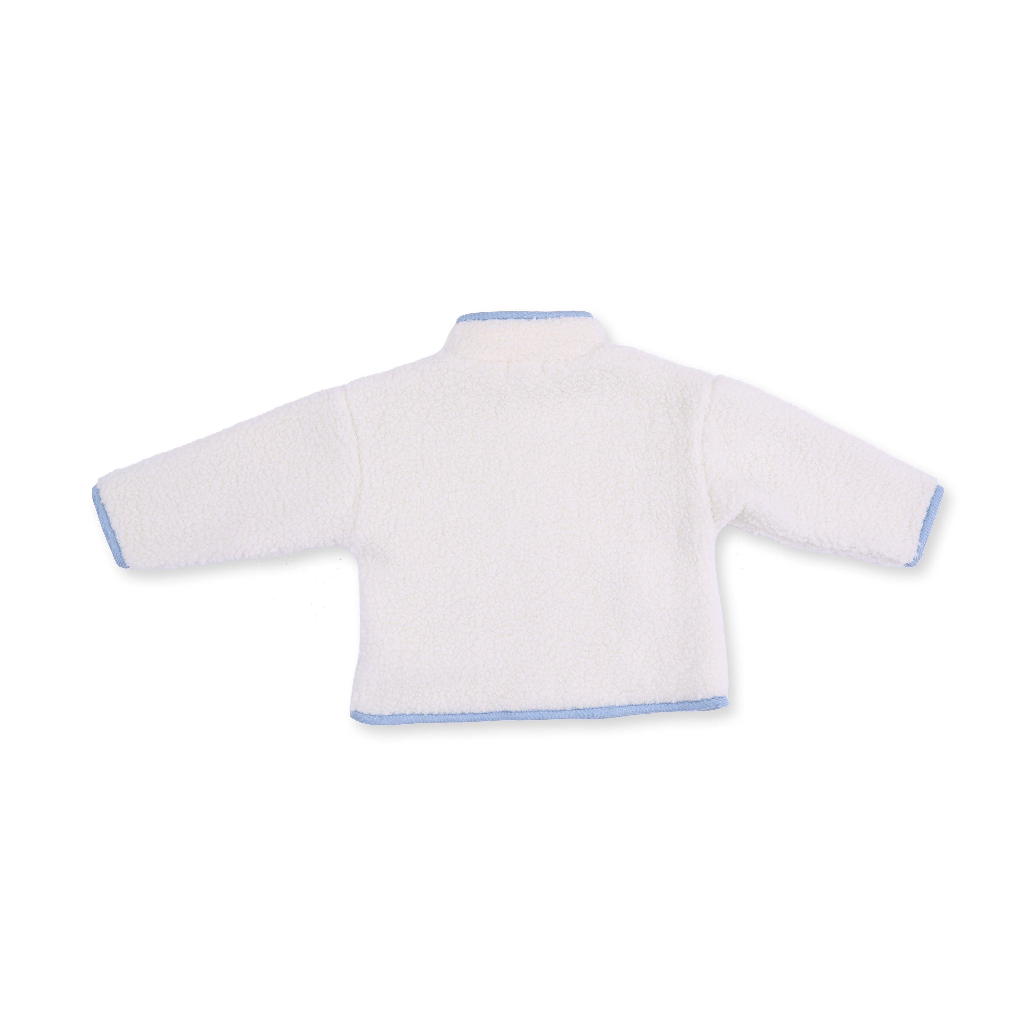 Blue Lined Sherpa Zip Jacket