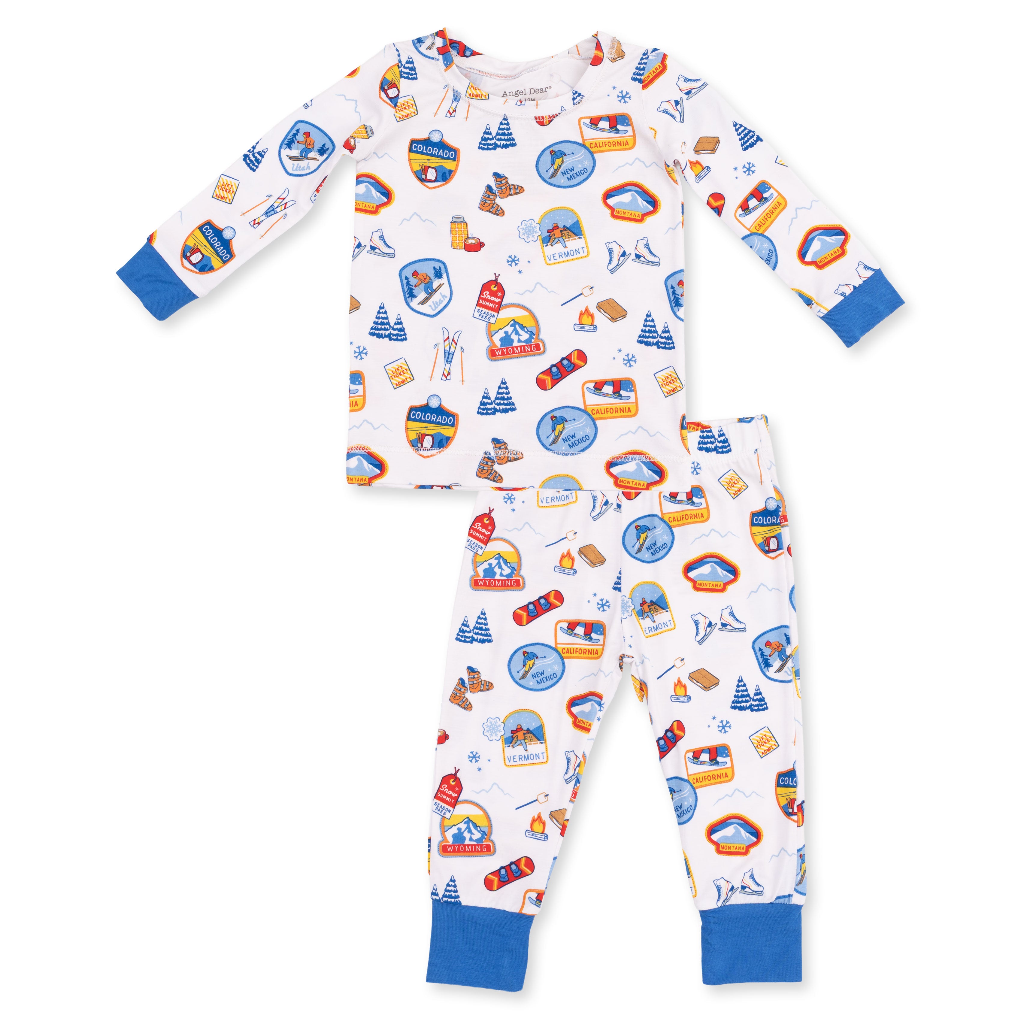Vintage Ski Patches LS Loungewear Set