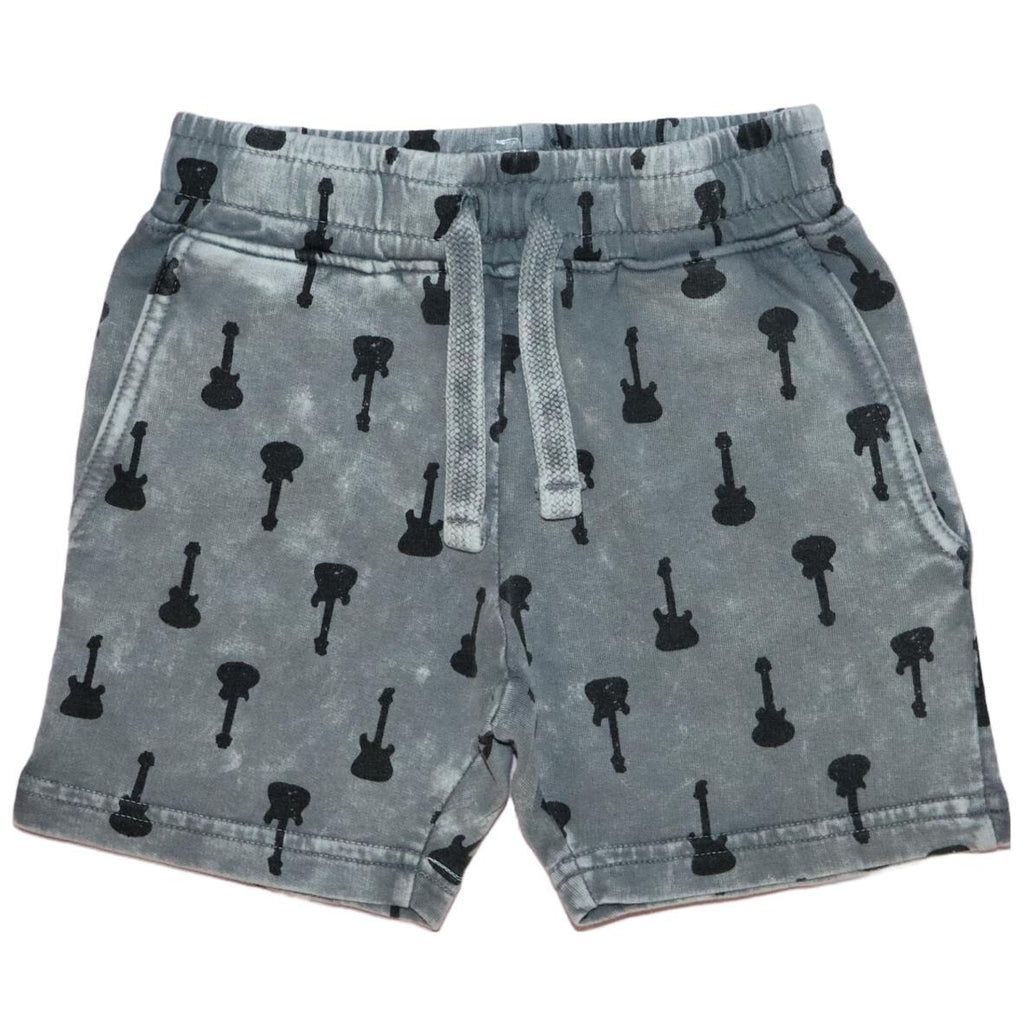 kids guitar printed shorts