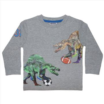 grey dinosaur long sleeve