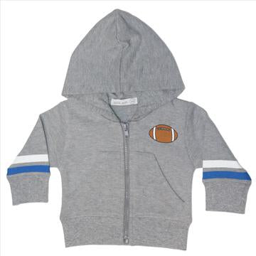 baby football zip hoodie