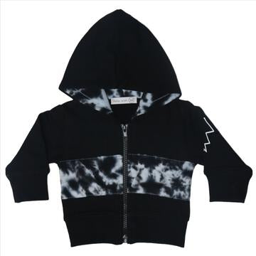 cool baby tie dye bolt zip hoodie