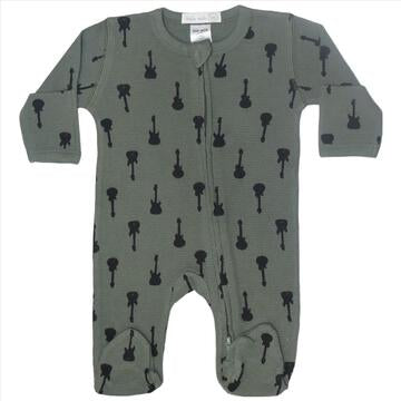 cute baby guitar thermal footie