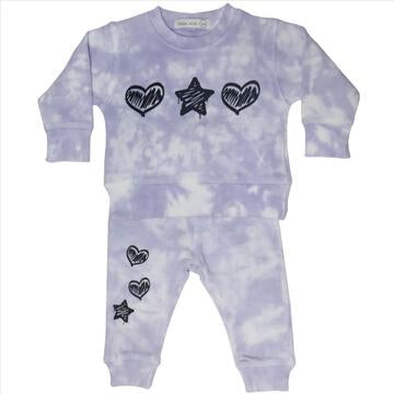 baby purple two piece sweatset