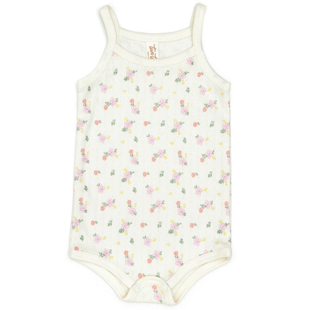 Natural Flowers Pointelle Onesie - Meems