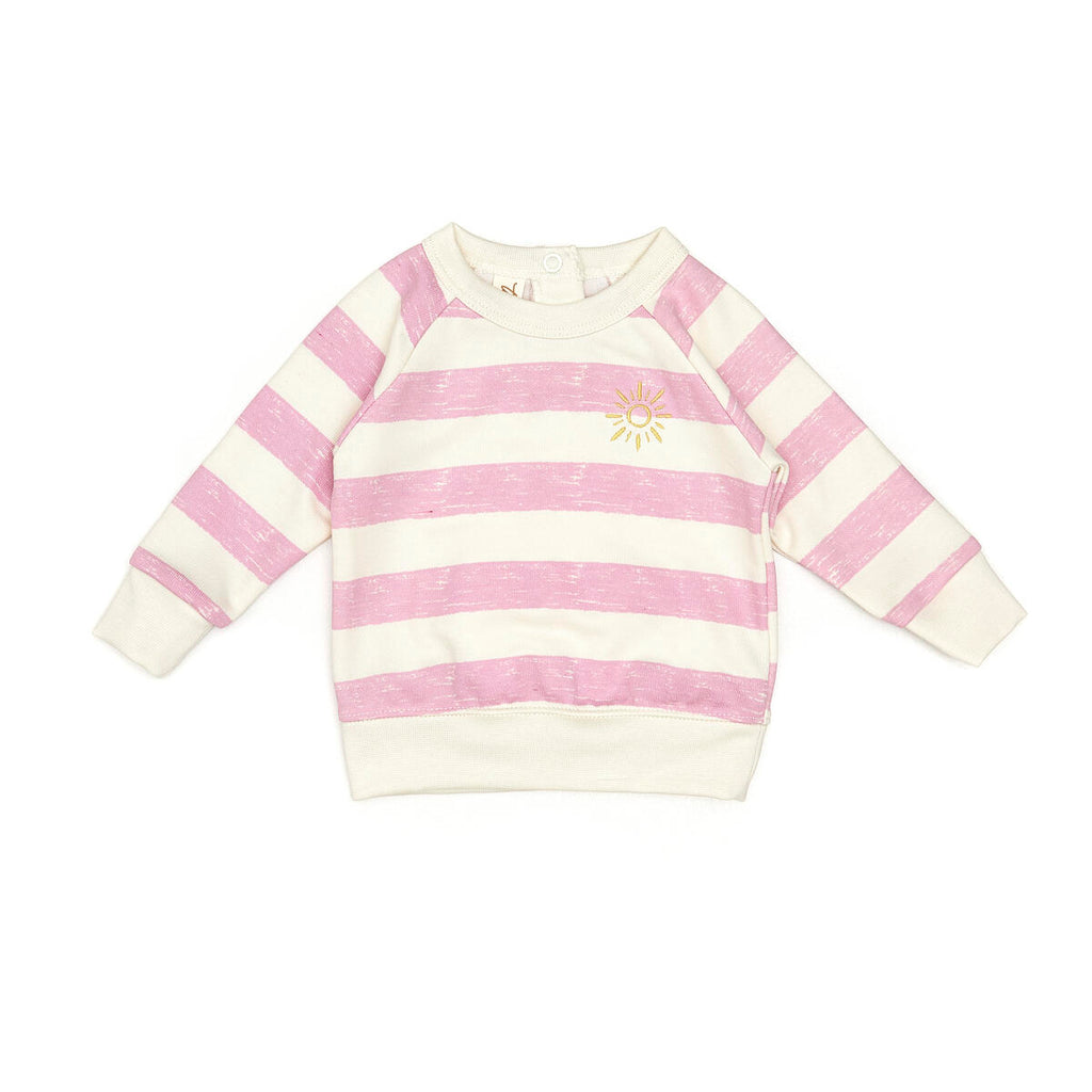 Pink Stripe Pullover Short Set - Meems