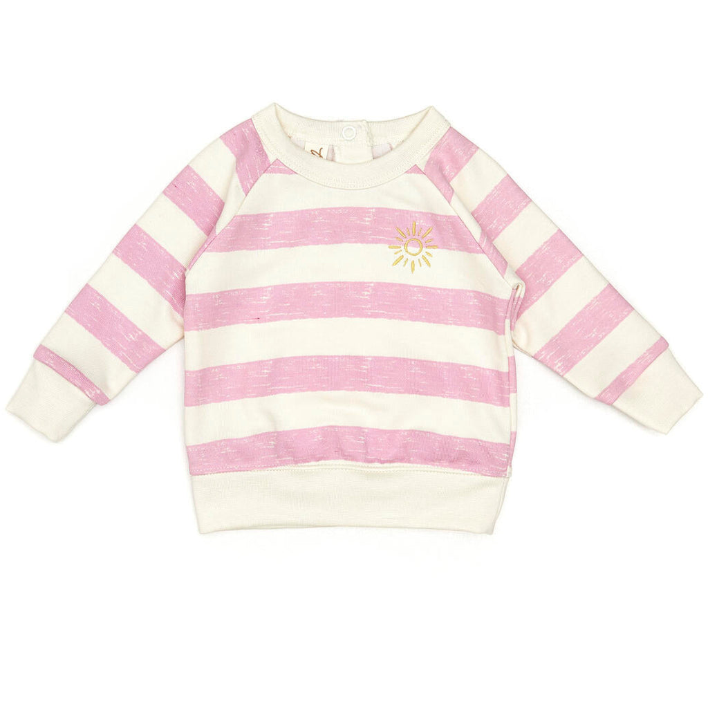 Pink Stripe Pullover Short Set - Meems