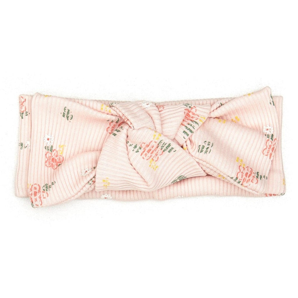 Pink Flowers Ribbed Headband - Meems