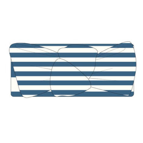 Blue Stripes Ribbed Headband - Meems