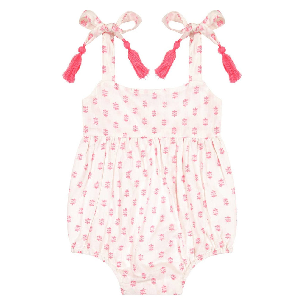 Mer St. Barth_Meems Pink Dobby Zoe Baby Romper