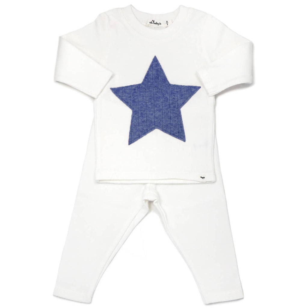 Oh Baby!_Meems Ribbed Blue Star 2pc Set