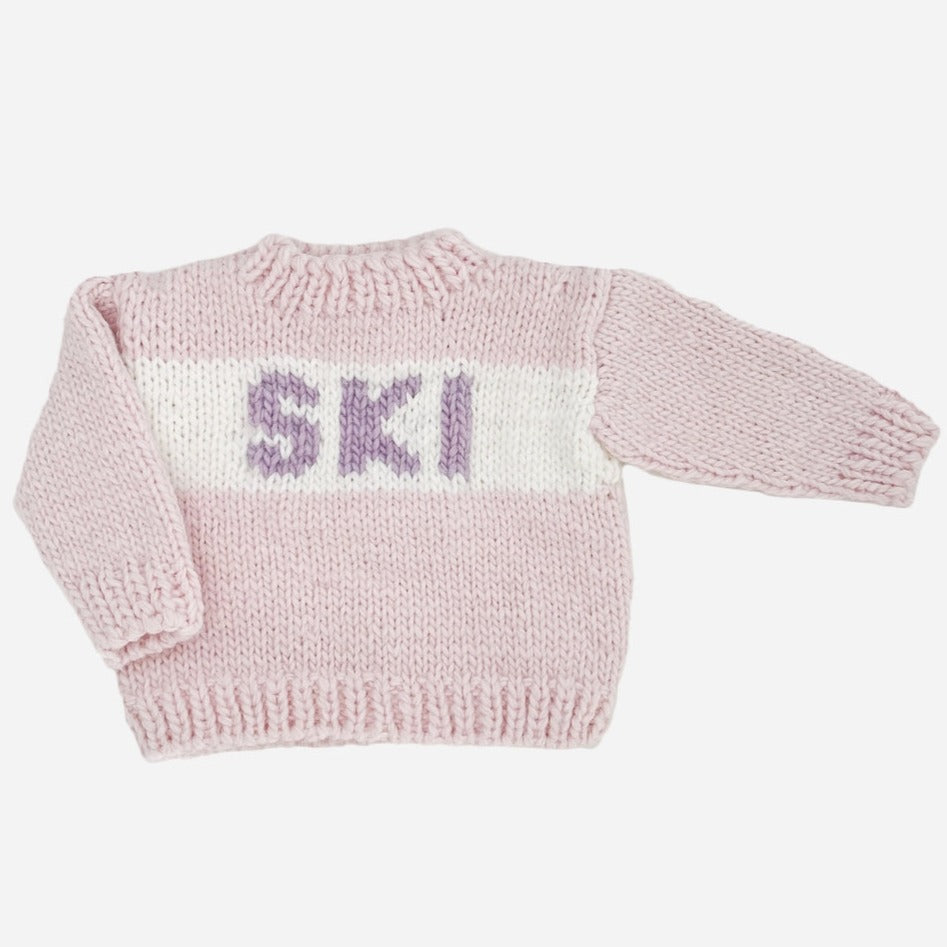 pink ski sweater