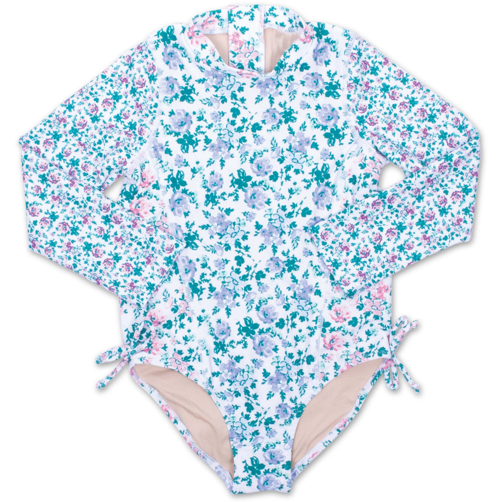 baby/girls uv protected one piece bathing suit