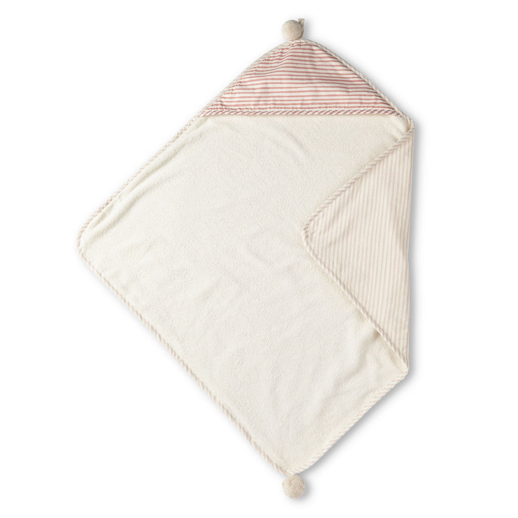 Pehr_Meems Pink Striped Hooded Towel