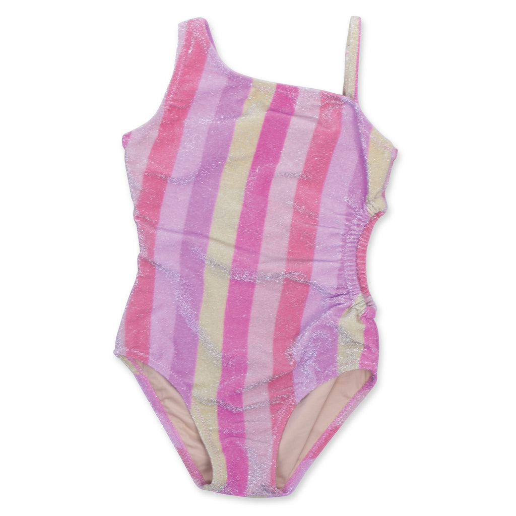 girls shimmery one piece swim