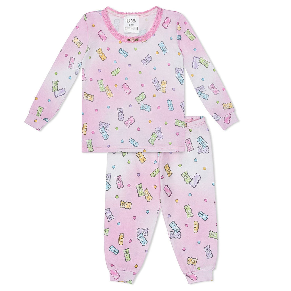 Candy Bear LS Pajama Set - Meems